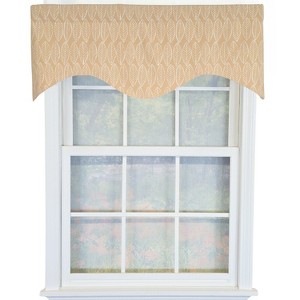 RLF Home Fall Cornice Valance - 100% Cotton with Ivory Lining 50" x 17"  Tan - 1 of 4