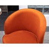 Velvet Contemporary Swivel Accent Chair with Rounded Design and Gold Base - 2 of 4