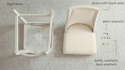 Weathered Oak and Beige Leather Swivel Bar Stool