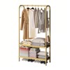 Hanger, portable closet, clothing hanger with 2 storage shelves, heavy-duty metal hanger, independent wardrobe for storing clothes - 3 of 4