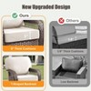 Buenhomino Outdoor Patio Wicker Swivel Rocking Chairs Set of 2, Beige Cushions - 3 of 4