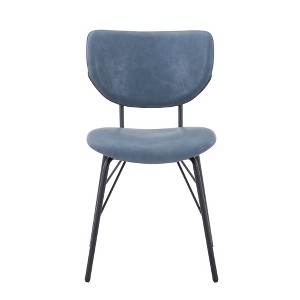 Jofran,Contemporary Modern Faux Leather Split-Back Upholstered Dining Chair (Set of 2) - 1 of 4