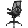 Emma and Oliver High Back Transparent Black Mesh 2-Paddle Ergonomic Office Chair with Arms - 3 of 4