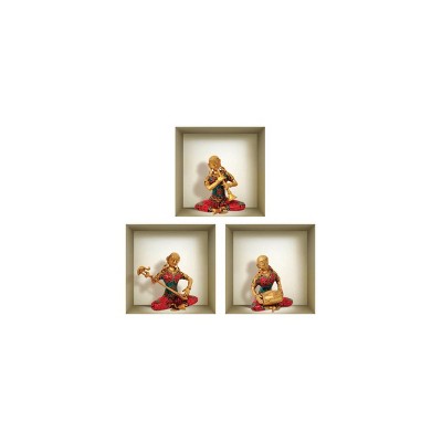 HomeRoots Set of Three Abba Niche 3D Square Peel and Stick Wall Decals