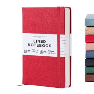 Lined Journal Notebook, A5 8.3 x 5.8 inch 160 Lined Pages, Hardcover Leather Writing Journals for Women, Men, 120 GSM Thick Paper, Gifts Box Included - 1 of 4