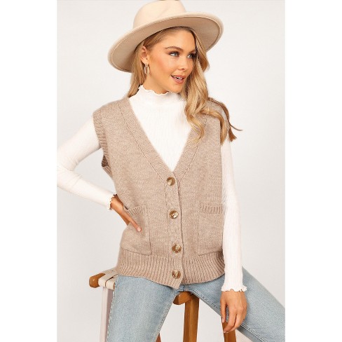 Womens sweater store vest target