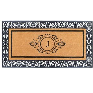 A1HC Natural Coir Doormat for Outdoor Entrance, Anti-Shed Treated Front Door Mat 30" x 60", Long Lasting Front Porch Entrymat Monogrammed - 1 of 4