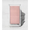 Bacati - Ikat Coral Dots Muslin 100 percent Cotton Universal Baby US Standard Crib or Toddler Bed Fitted Sheet - 3 of 4