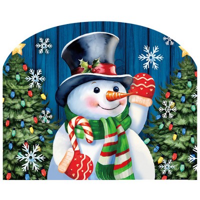 Briarwood Lane Winter Art Sign 8.25x10.25 Candy Cane Snowman For Winter Art Sign