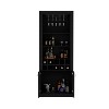 Gulches 74-Inch Tall Modern Bar Cabinet with Wine Rack & Stemware Holder - 3 of 4