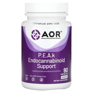Advanced Orthomolecular Research AOR P.E.A.k Endocannabinoid Support, Advanced, 400 mg , 90 Capsules - 1 of 4
