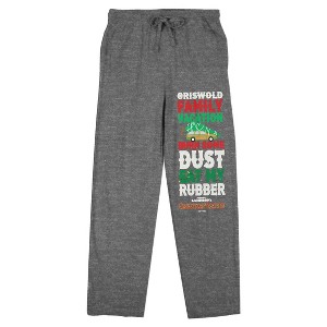 National Lampoon's Christmas Vacation Burn Some Dust Eat My Rubber Women's Gray Heather Sleep Pajama Pants - 1 of 4