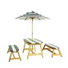ORRD Kids Picnic Table with Umbrella - Indoor/Outdoor Play Table in Dark Blue - Naturally Playful - 4 of 4