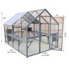 LAOTIES 110" Large Outdoor Wooden Catio,Cat Enclosure with Bridges,Catwalks And Small Houses,Covered Playpen For Multiple Cats - 4 of 4