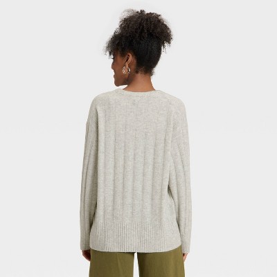 Women's V-Neck Knit Ribbed Cardigan Sweater - Universal Thread' - image 2