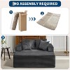 61" Oversized Chaise Lounge Chair Indoor, Cloud Fluffy Chaise Lounges Corduroy Upholstered Sofa Bed w/Throw Pillows for Living Room Home - 3 of 4
