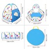 3 In 1 Child Crawl Tunnel Tent Kids Play Tent Ball Pit Set Foldable Children Play House Pop-up Kids Tent - 2 of 4