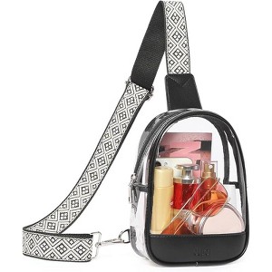Clear Bag for Stadium Events, Clear Crossbody Bag, Small Transparent Purses - 1 of 4