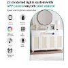 Woodgrain Buffet Table 2 Door 2 Drawer Entryway Cabinet with Adjustable Shelves and LED Lighting Functional Elegant - 4 of 4