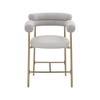 Meridian Furniture,Blake Taupe Boucle Fabric / Vegan Leather Counter Stool, Set of 2 - 4 of 4