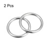Unique Bargains Hanging Hardware 316 Stainless Steel Welded O-Rings 2 Pcs - 3 of 4