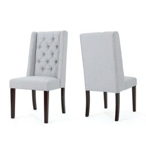 Set of 2 Blythe Tufted Dining Chairs Light Gray - Christopher Knight Home