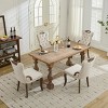Modern Velvet Dining Chair Set of 2 with Solid Wood Legs, Vintage Copper Nailhead Accent Chairs for Dining Room or Living Room – The Pop Home - 3 of 4