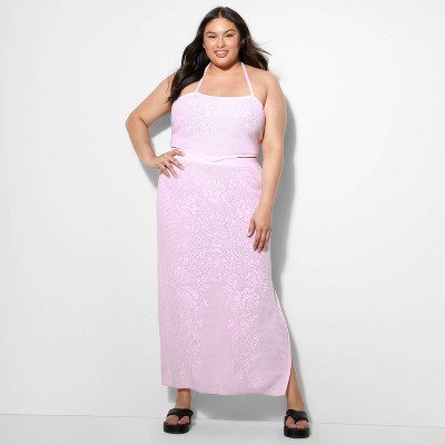 Women's Rose Pointelle Halter Pullover Sweater - Wild Fable™