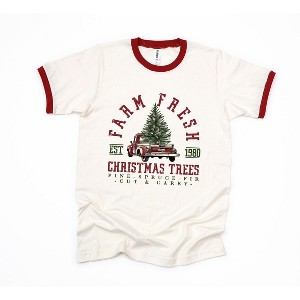 Simply Sage Market Women's Farm Fresh Cut And Carry Short Sleeve Ringer Tee - 1 of 3