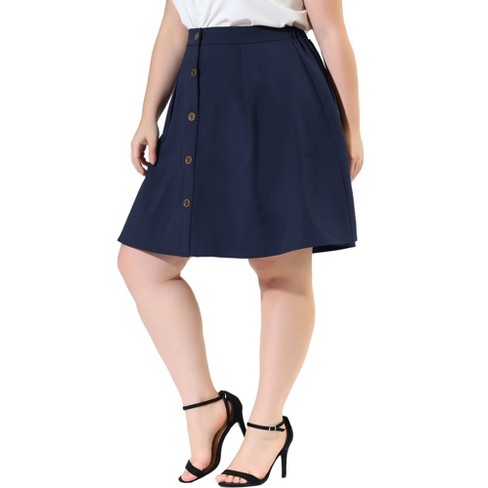 Women's plus size outlet navy blue skirts