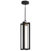 LamQee Large Outdoor Pendant Lights Fixtures Integrated LED Modern Outdoor Ceiling Hanging Lights Sleek Black Lantern - 4 of 4