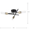 Progress Lighting Astra 3-Light Semi-Flush Mount Ceiling Light, Antique Bronze, No Shade - 3 of 4