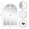 Dovelina Arched Wood Frame Window Pattern Decorative Wall Mirror - 3 of 4