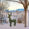 ProductWorks Indoor/Outdoor Artificial Pre-Lit Topiary Yard Decoration, Standing Deer, 32in - 2 of 3