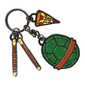 Teenage Mutant Ninja Turtle Keychain with Three Charms - 1 of 4