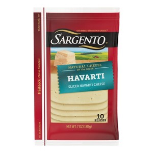 Sargento Natural Havarti  Sliced Cheese - 7oz/10 slices - 1 of 4