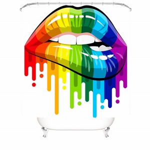 Sexy Lips Shower Curtains for Bathroom Waterproof Fabric Bath Curtain Durable Soft Stylish Bathroom Decor 72x72 Inch - 1 of 1