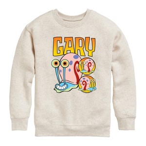 Boys' - SpongeBob SquarePants - Gary The Snail Graphic Long Sleeve Fleece Sweatshirt - 1 of 4