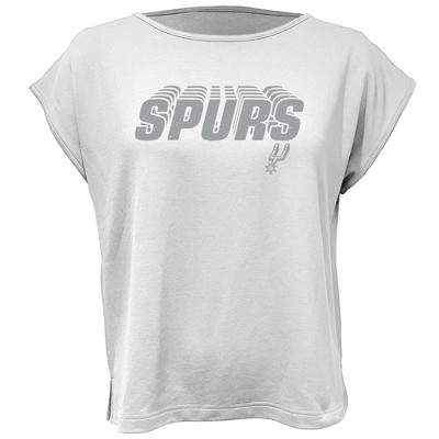NBA San Antonio Spurs Women's White Round Neck Short Sleeve T-Shirt