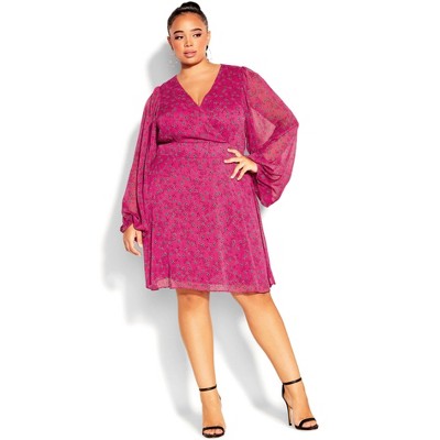 Women's Plus Size Jenna Dress - sangria | CITY CHIC