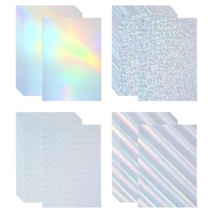 Unique Bargains Scrapbook Poster DIY Crafts Reflective Metallic Mirror Board Sheets 60 Pcs - 1 of 4