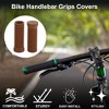 Unique Bargains Bike Handlebar Grips Covers 3.54" Long Brown 1 Pair - 2 of 4