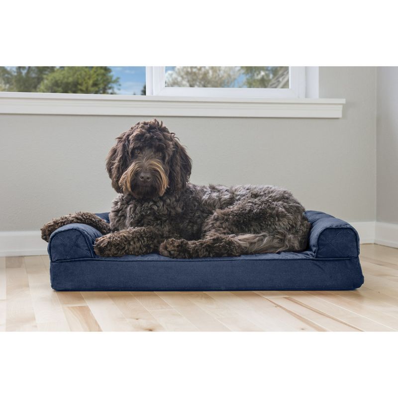 FurHaven Quilted Memory Top Sofa Pet Bed for Dogs & Cats, 3 of 4