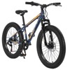 Gulches 24 Inch Fat Tire Mountain Bike Full Shimano 7-Speed, Dual Disc Brakes, High-Carbon Steel Frame, Front Suspension, for Adults/Youth - 2 of 4