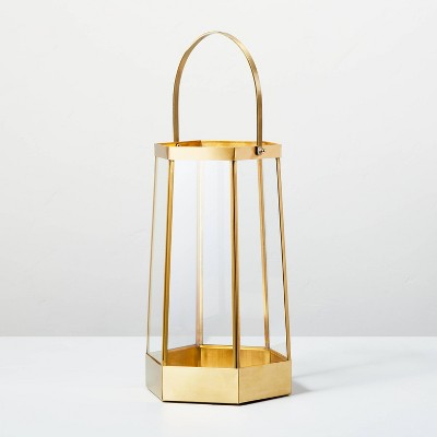 Brass & Glass Hexagonal Lantern - Hearth & Hand™ with Magnolia