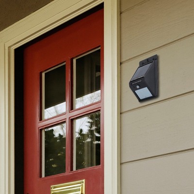 Black Solar Powered Motion Sensor LED Security Light