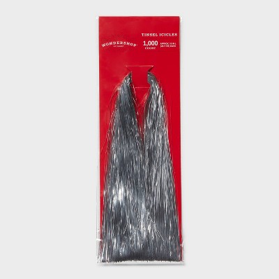 1000ct Tinsel  Icicle Christmas Tree Ornament Silver - Wondershop™