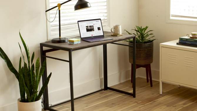 Emma and Oliver 40" Rustic Home Office Folding Computer Desk - Laptop Desk, 2 of 19, play video