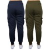 Blue Ice Apparel Women's Heavyweight Loose Fit Fleece-Lined Cargo Jogger Pants-2 Pack - 2 of 4