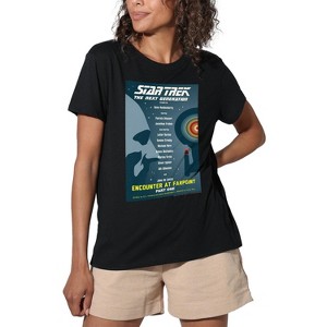 Women's Star Trek Tng Season 1 Episode 1 Loose T-Shirt Black - 1 of 4